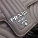 Prada Diagramme Flap Bag In Grey Calfskin