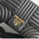 Prada Medium Diagramme Flap Bag In Black Calfskin