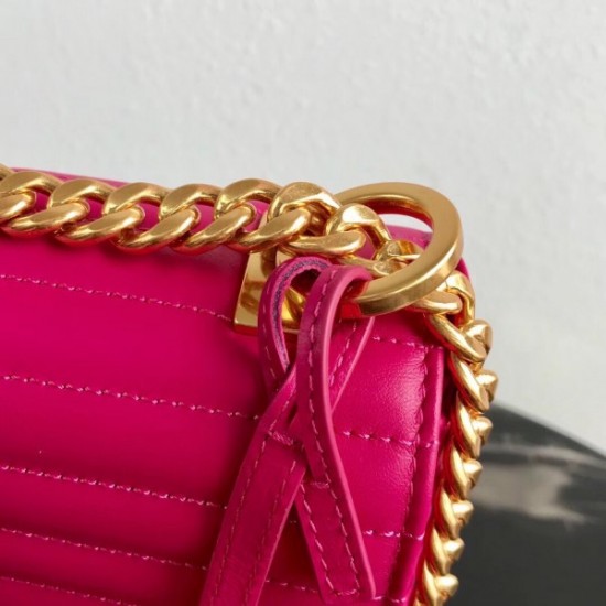 Prada Medium Diagramme Flap Bag In Rose Red Calfskin