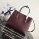 Prada Bicolor Double Medium Garnet Saffiano Bag