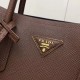 Prada Bicolor Double Medium Palisander Saffiano Bag