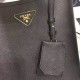 Prada Black Saffiano North South Double Medium Bag