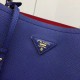 Prada Blue Saffiano Leather Double Bag