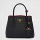 Prada Double Mini Bag In Black Saffiano Leather