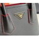 Prada Double Mini Bag In Black Saffiano Leather