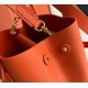 Prada Double Mini Bag In Orange Saffiano Leather