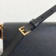 Prada Embleme Shoulder Bag In Black Saffiano Leather