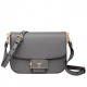 Prada Embleme Shoulder Bag In Grey Saffiano Leather