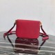 Prada Embleme Shoulder Bag In Red Saffiano Leather