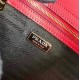 Prada Embleme Shoulder Bag In Red Saffiano Leather