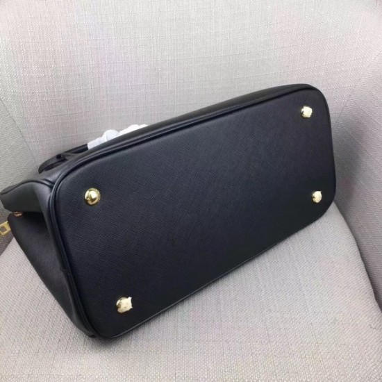 Prada Galleria Medium Bag In Black Saffiano Leather