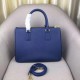 Prada Galleria Medium Bag In Blue Saffiano Leather