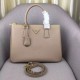 Prada Galleria Medium Bag In Grey Saffiano Leather