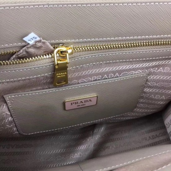 Prada Galleria Medium Bag In Grey Saffiano Leather