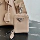 Prada Galleria Micro Bag In Beige Saffiano Leather