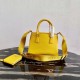 Prada Galleria Micro Bag In Yellow Saffiano Leather