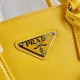 Prada Galleria Micro Bag In Yellow Saffiano Leather