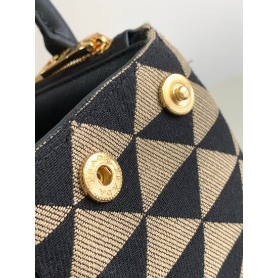 Prada Galleria Small Bag In Jacquard Fabric