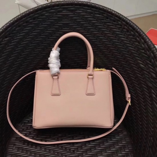 Prada Galleria Small Bag In Powder Pink Saffiano Leather