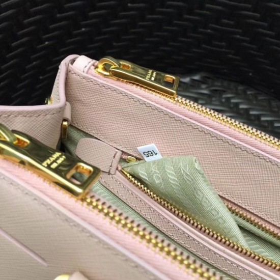 Prada Galleria Small Bag In Powder Pink Saffiano Leather