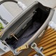 Prada Small Galleria Bag In Grey Saffiano Leather