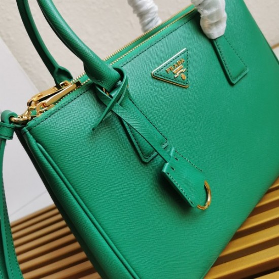 Prada Small Galleria Bag In Mango Saffiano Leather