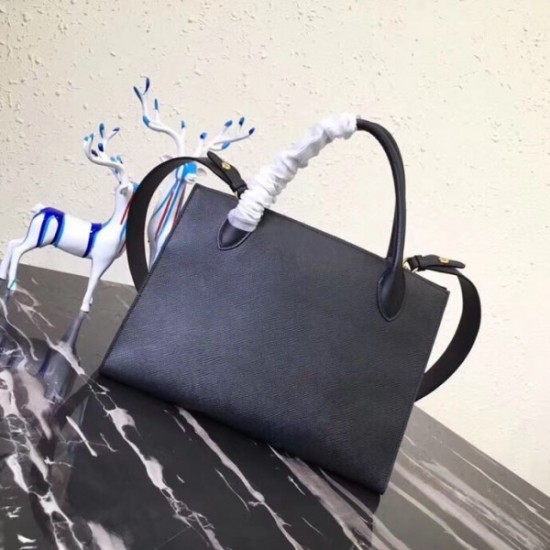 Prada Large Monochrome Bag In Black Saffiano Leather