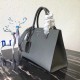 Prada Large Monochrome Bag In Grey Saffiano Leather