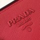 Prada Large Monochrome Bag In Red Saffiano Leather