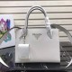 Prada Monochrome Bag In White Saffiano Leather