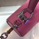 Prada Monochrome Top Handle Bag In Pink Saffiano Leather