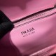 Prada Monochrome Top Handle Bag In Pink Saffiano Leather