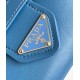 Prada Moon Bag in Blue Padded Nappa Leather