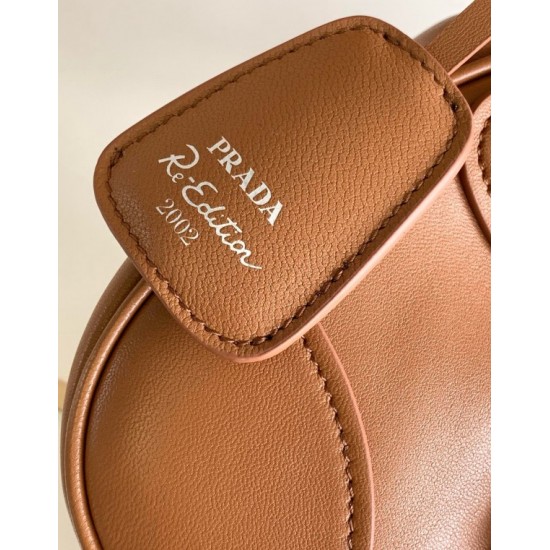 Prada Moon Bag in Caramel Padded Nappa Leather