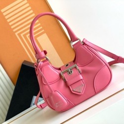 Prada Moon Bag in Pink Padded Nappa Leather