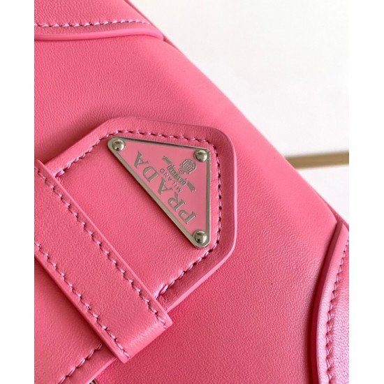 Prada Moon Bag in Pink Padded Nappa Leather