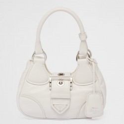 Prada Moon Bag in White Padded Nappa Leather