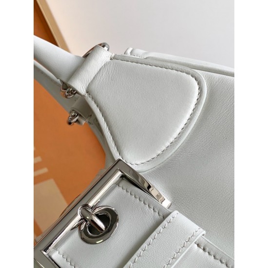 Prada Moon Bag in White Padded Nappa Leather