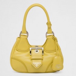 Prada Moon Bag in Yellow Padded Nappa Leather