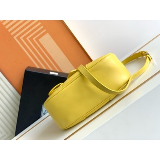 Prada Moon Bag in Yellow Padded Nappa Leather