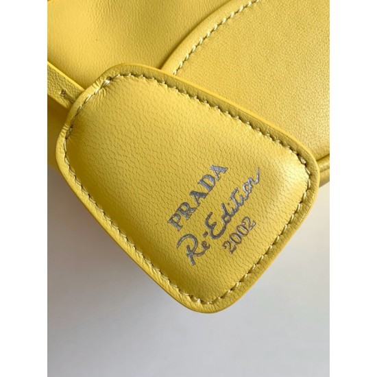 Prada Moon Bag in Yellow Padded Nappa Leather