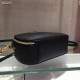 Prada Odette Black Saffiano And Green Crocodile Bag