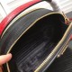 Prada Odette Black Saffiano And Red Crocodile Bag