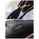 Prada Odette Heart Bag In Black Saffiano Leather