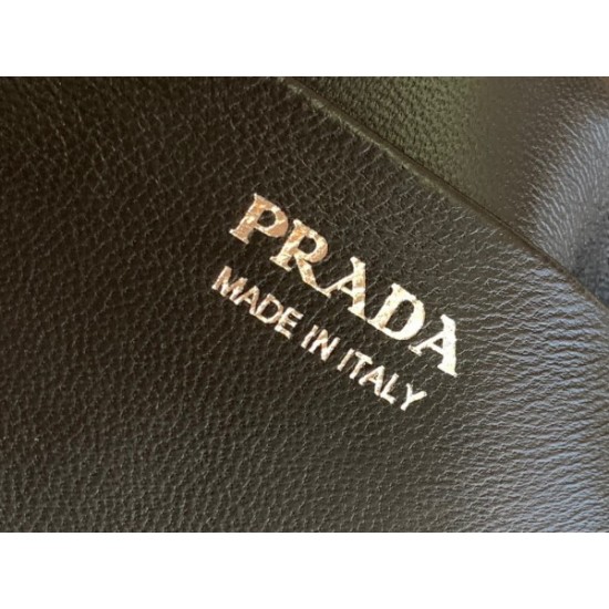 Prada Supernova Small Handbag In Black Brushed Leather