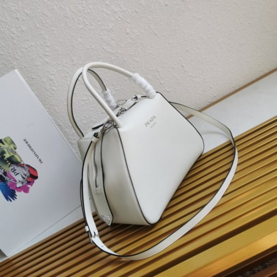 Prada Supernova Small Handbag In White Leather