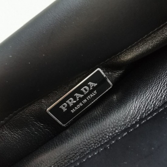 Prada Supernova Small Shoulder Bag In Black Leather