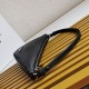 Prada Triangle Pouch Bag In Black Leather