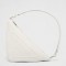 Prada Triangle Pouch Bag In White Leather