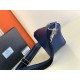 Prada Triangle Shoulder Bag In Blue Saffiano Leather